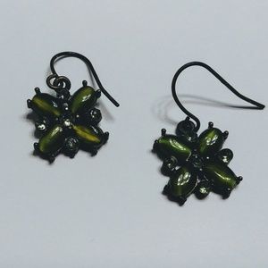 Emerald Green Drop Earrings